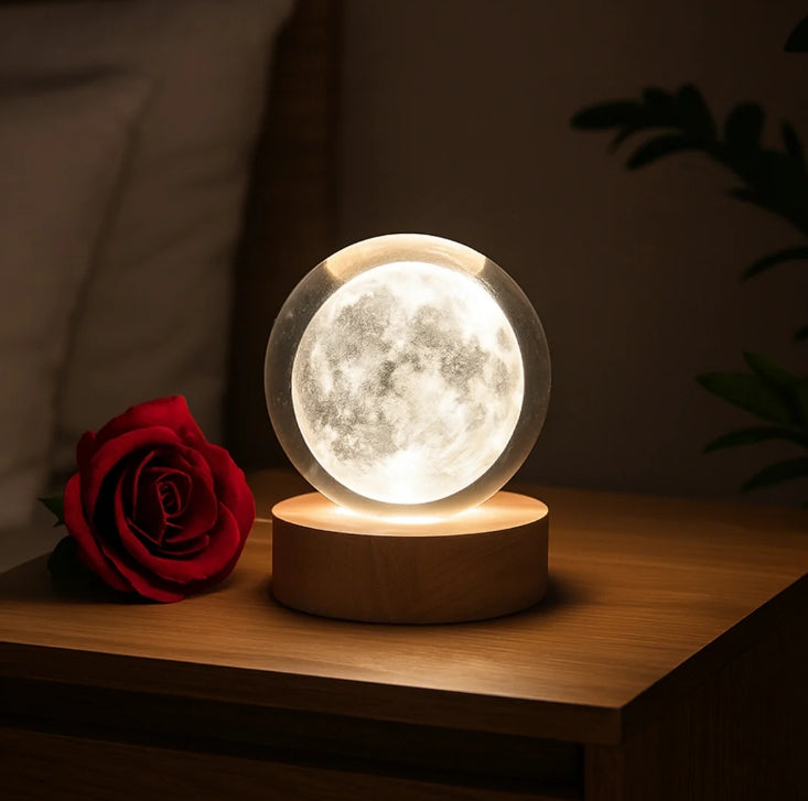 3D Crystal Ball Lamp – Enchanting Night Light | Styleva