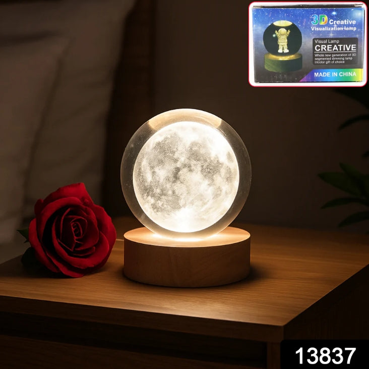3D Crystal Ball Lamp – Enchanting Night Light | Styleva