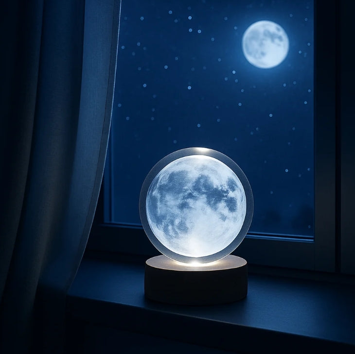 3D Crystal Ball Lamp – Enchanting Night Light | Styleva