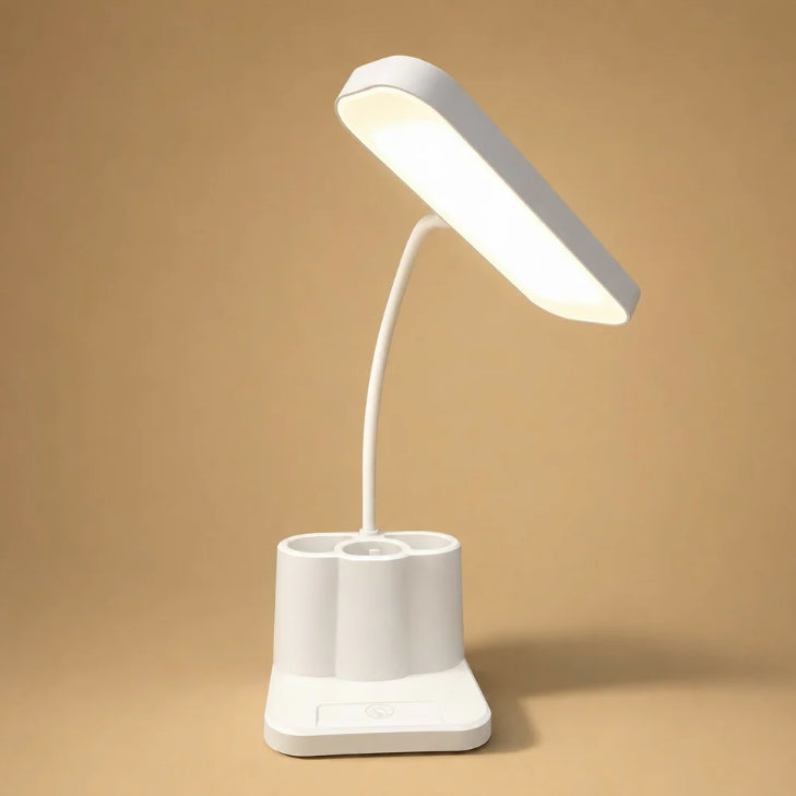 LED Desk Lamp with Pen Holder & Mobile Stand, Touch Control Study Lamp