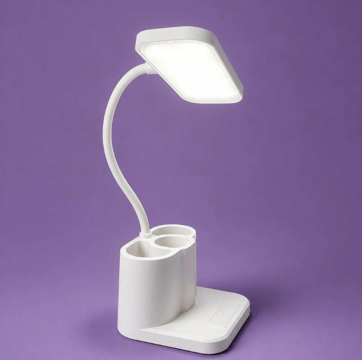 LED Desk Lamp with Pen Holder & Mobile Stand, Touch Control Study Lamp