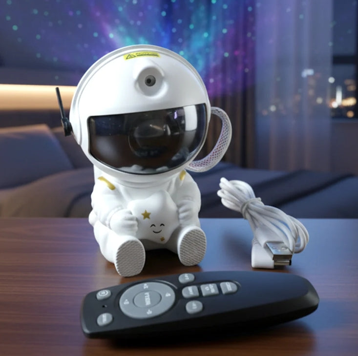 Astronaut Galaxy Star Projector – Remote-Controlled Night Light