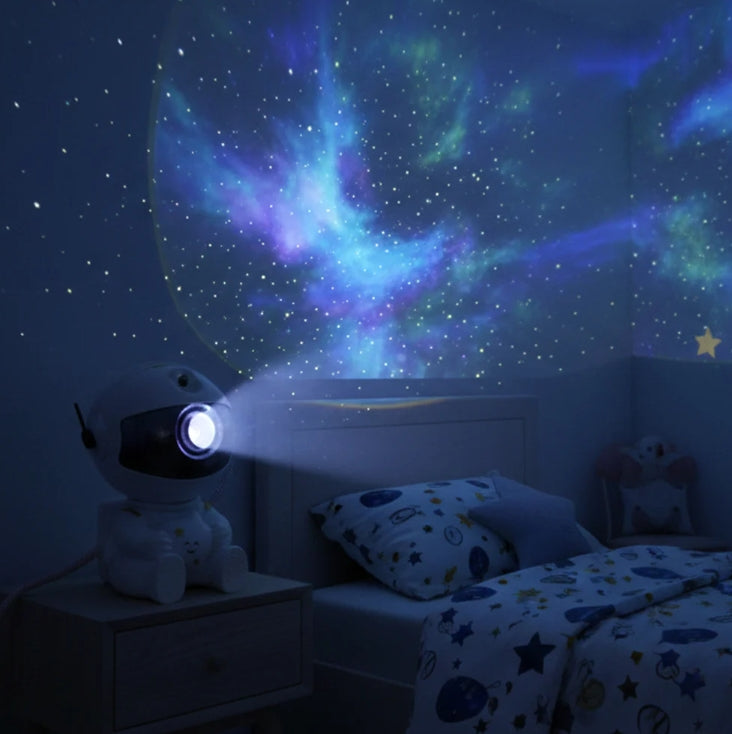 Astronaut Galaxy Star Projector – Remote-Controlled Night Light