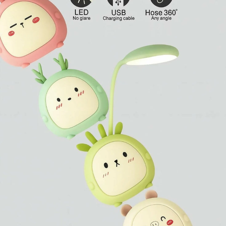 Bunny LED Desk Lamp – Adjustable Neck with USB Charging