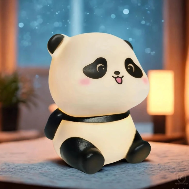 Cute Mini Panda Night Light – Soft LED Bedside Lamp for Kids