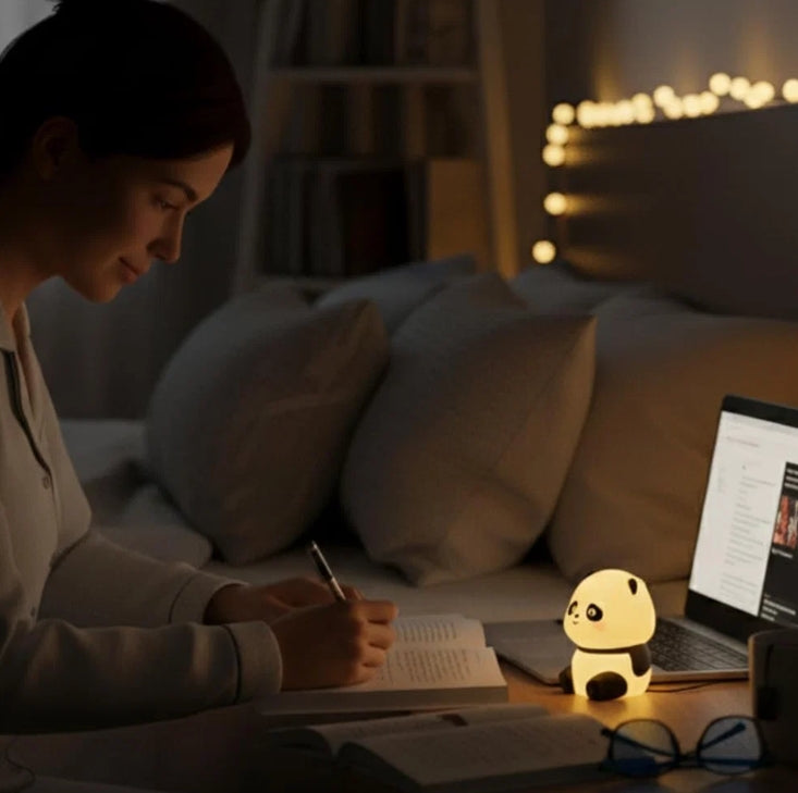 Cute Mini Panda Night Light – Soft LED Bedside Lamp for Kids