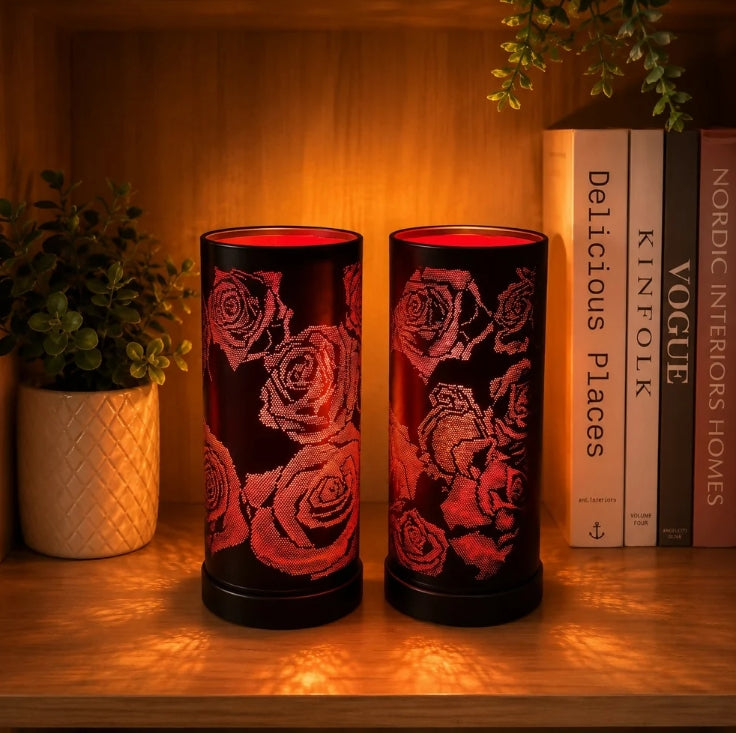 Rose Pattern LED Table Lamp – Elegant Home Décor & Ambient Lighting