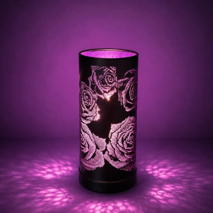 Rose Pattern LED Table Lamp – Elegant Home Décor & Ambient Lighting