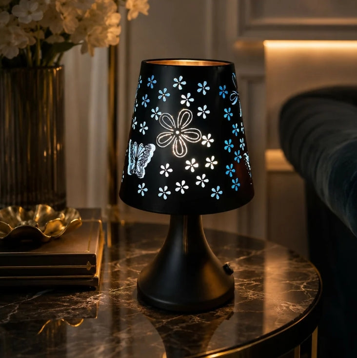 Butterfly Cutwork LED Table Lamp – Elegant Ambient Lighting for Home
