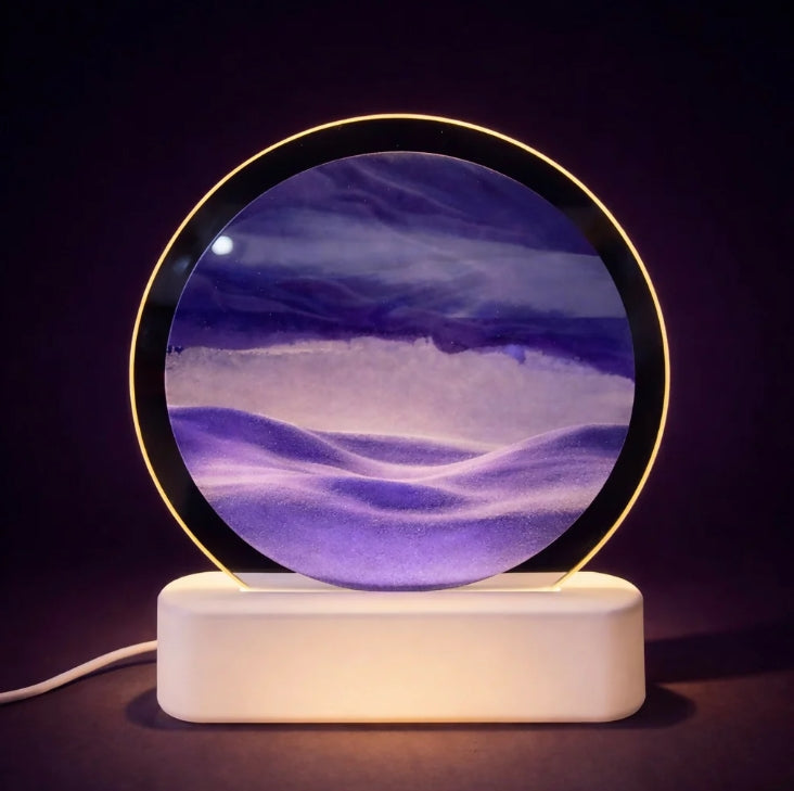 Sand Art Lamp – Unique flowing sand sculpture with calming glow