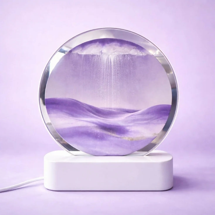 Sand Art Lamp – Unique flowing sand sculpture with calming glow