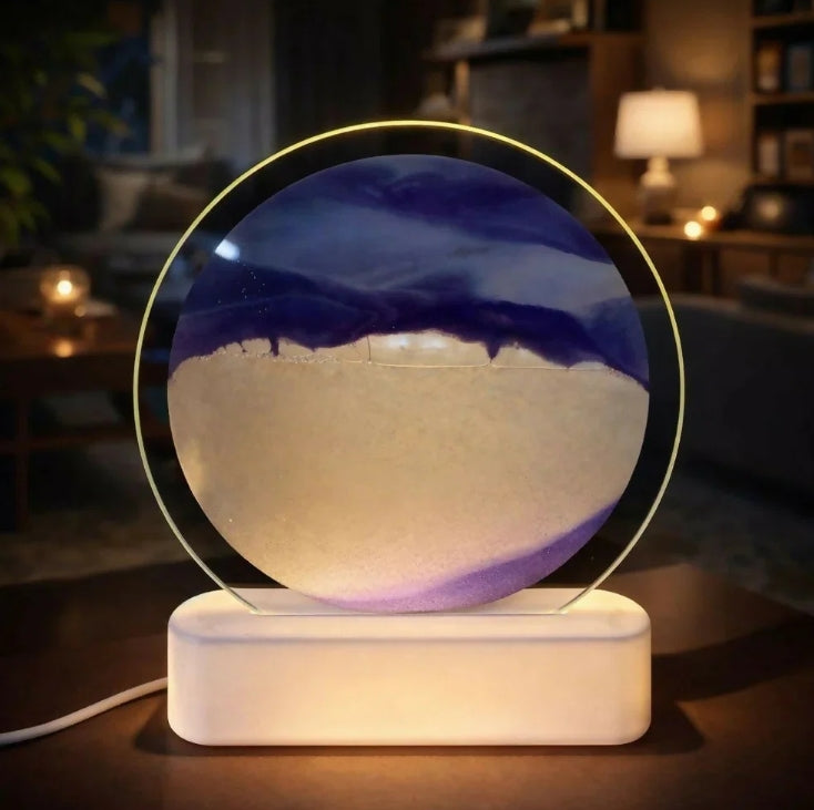 Sand Art Lamp – Unique flowing sand sculpture with calming glow