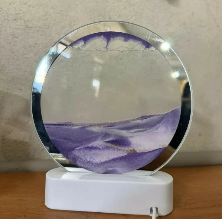 Sand Art Lamp – Unique flowing sand sculpture with calming glow
