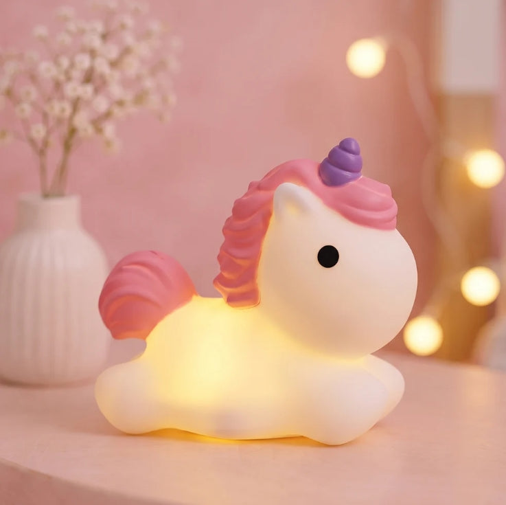 Unicorn LED Night Light, Cute Silicone Bedside Lamp for Kids (1 Pc)
