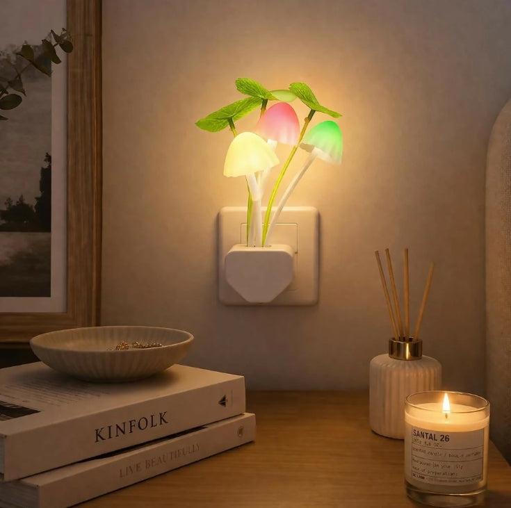 Mushroom LED Night Light – Soft Glow Plug-In Decor lamp