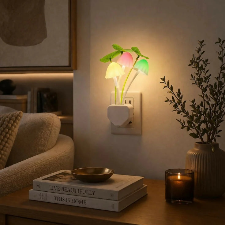 Mushroom LED Night Light – Soft Glow Plug-In Decor lamp