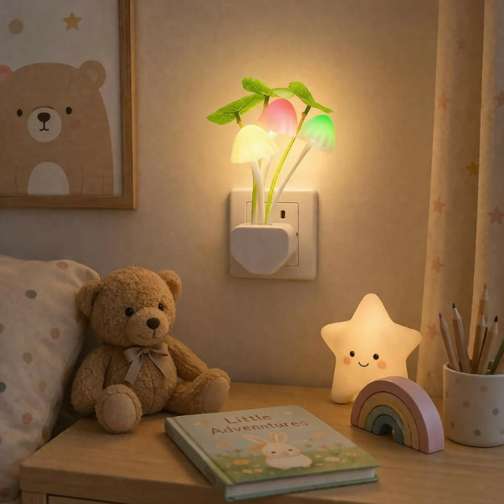 Mushroom LED Night Light – Soft Glow Plug-In Decor lamp