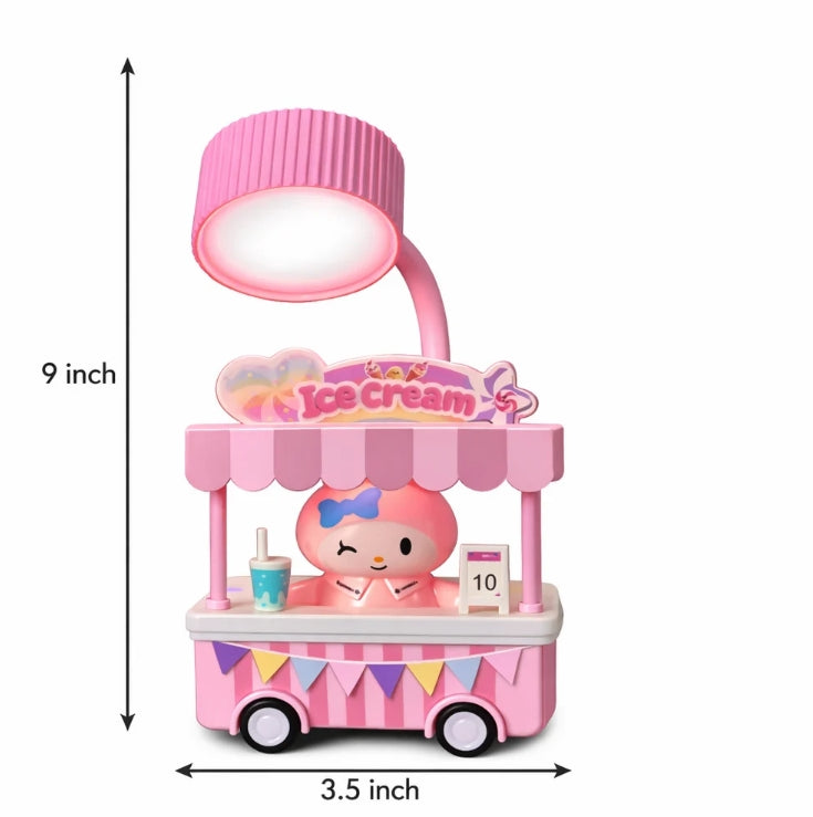 Ice Cream Cart Night Lamp – Adjustable Flexible Neck Kids Desk Light