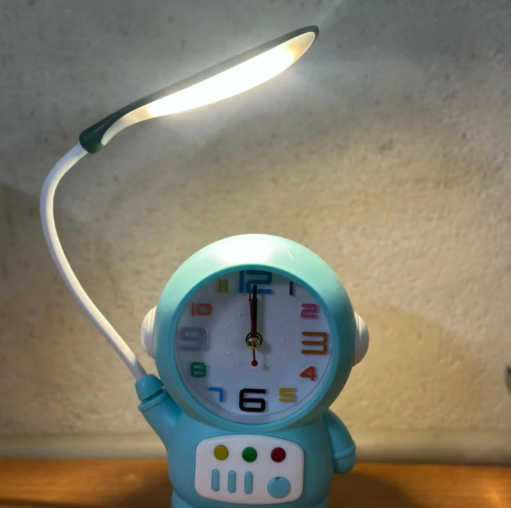 Astronaut Desk Lamp – USB Powered Kids Study Light & Alarm Clock