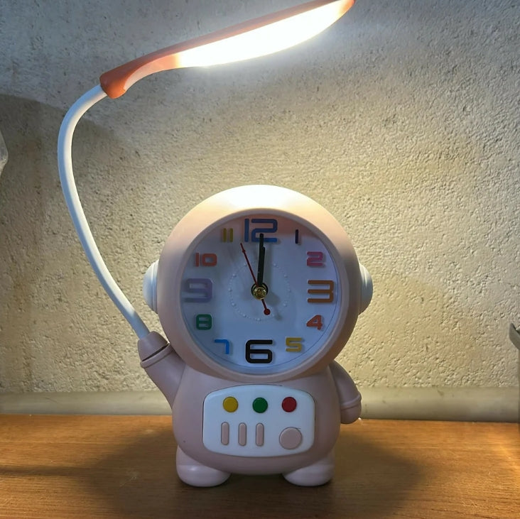 Astronaut Desk Lamp – USB Powered Kids Study Light & Alarm Clock