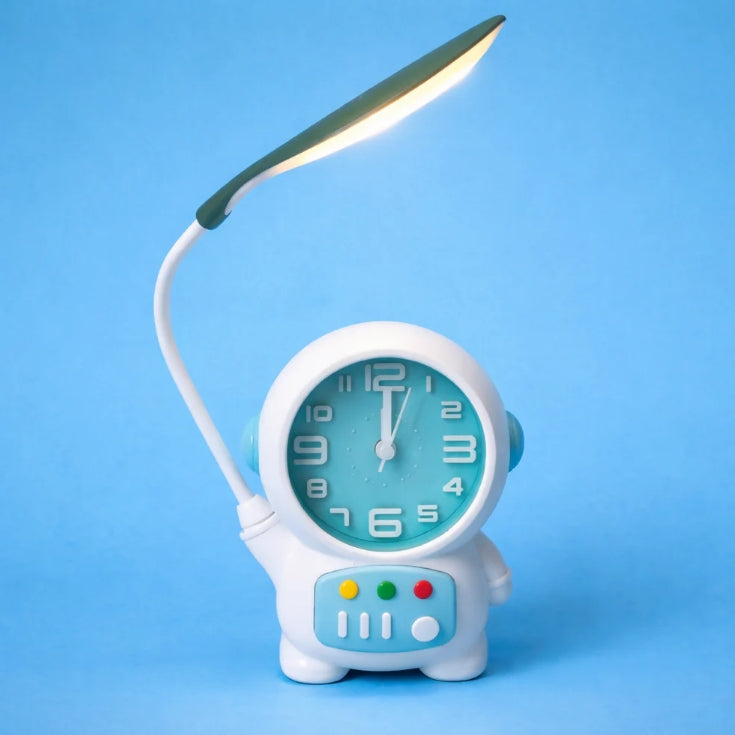 Astronaut Desk Lamp – USB Powered Kids Study Light & Alarm Clock