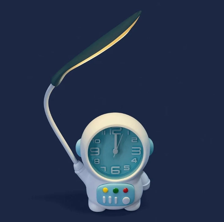 Astronaut Desk Lamp – USB Powered Kids Study Light & Alarm Clock