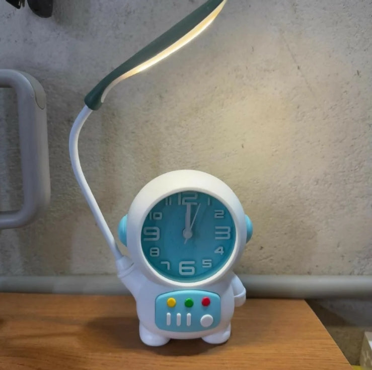 Astronaut Desk Lamp – USB Powered Kids Study Light & Alarm Clock